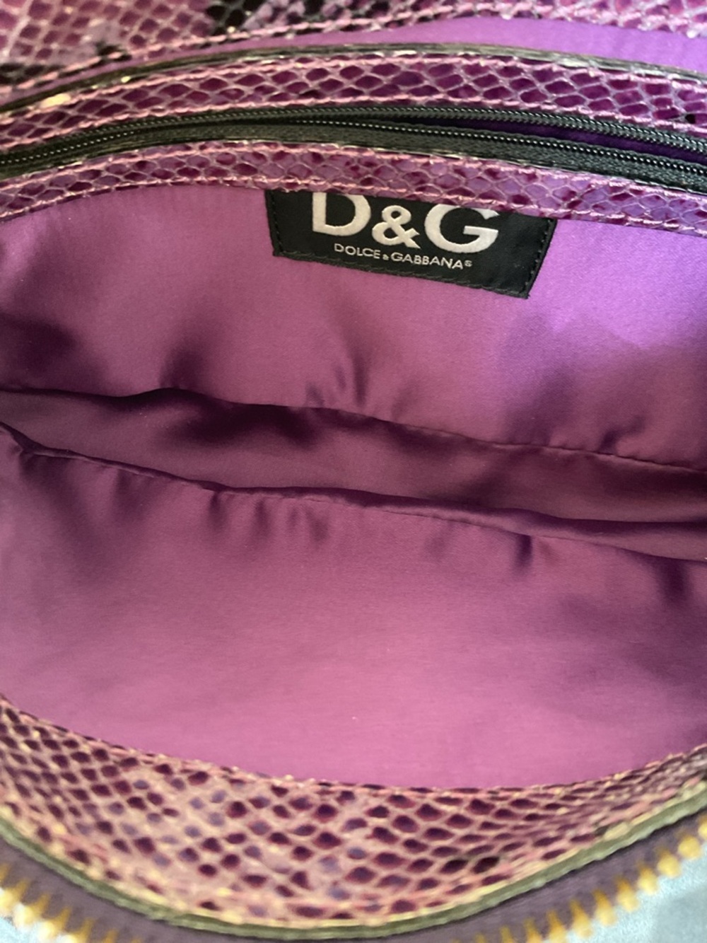 Dolce & Gabbana Suede &Shearling Purple  Bag - Picture 3 of 5